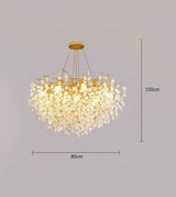 Candelabru RFAN, Model R9103/800, Textura Cristal, Metal, 8 X E14, Auriu