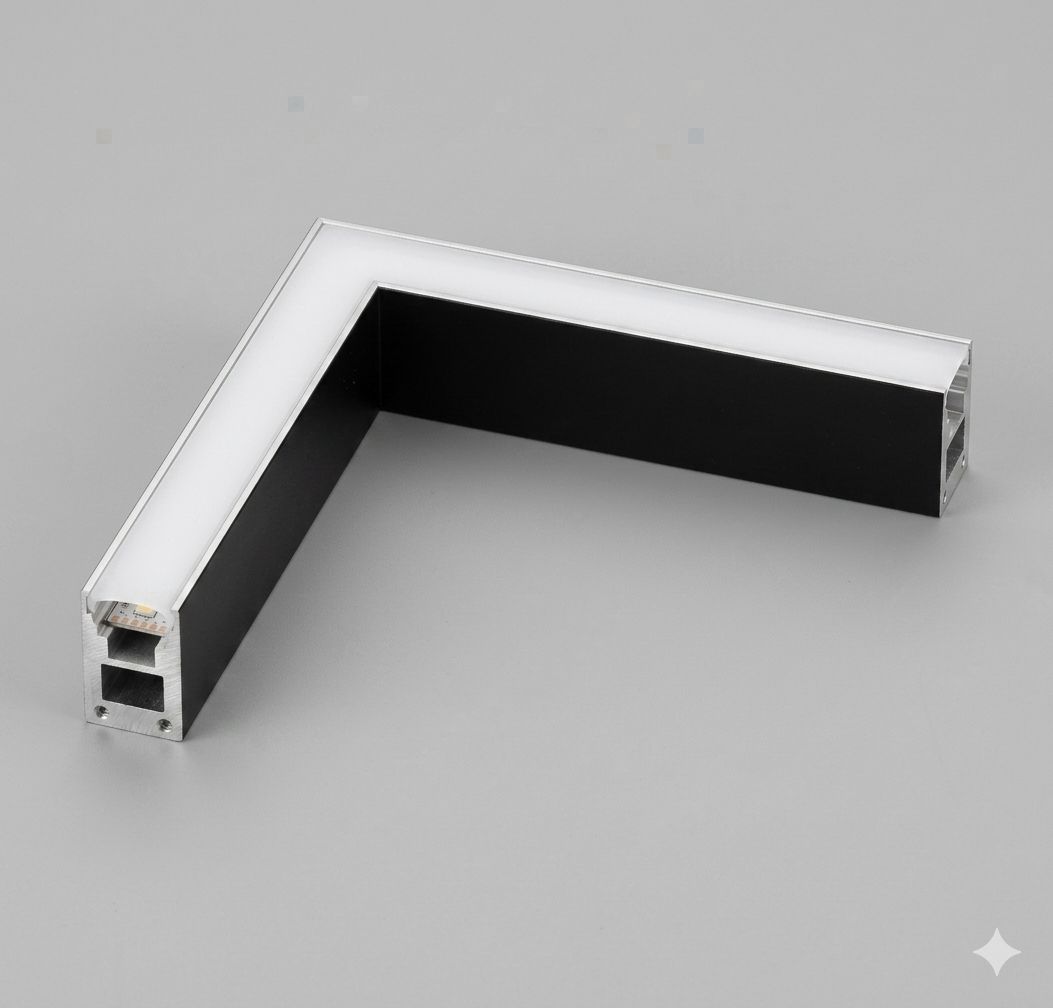 Corp LED 90 Grade RFAN, Interconectabil, 3 Tipuri De Lumina, 12W, Negru
